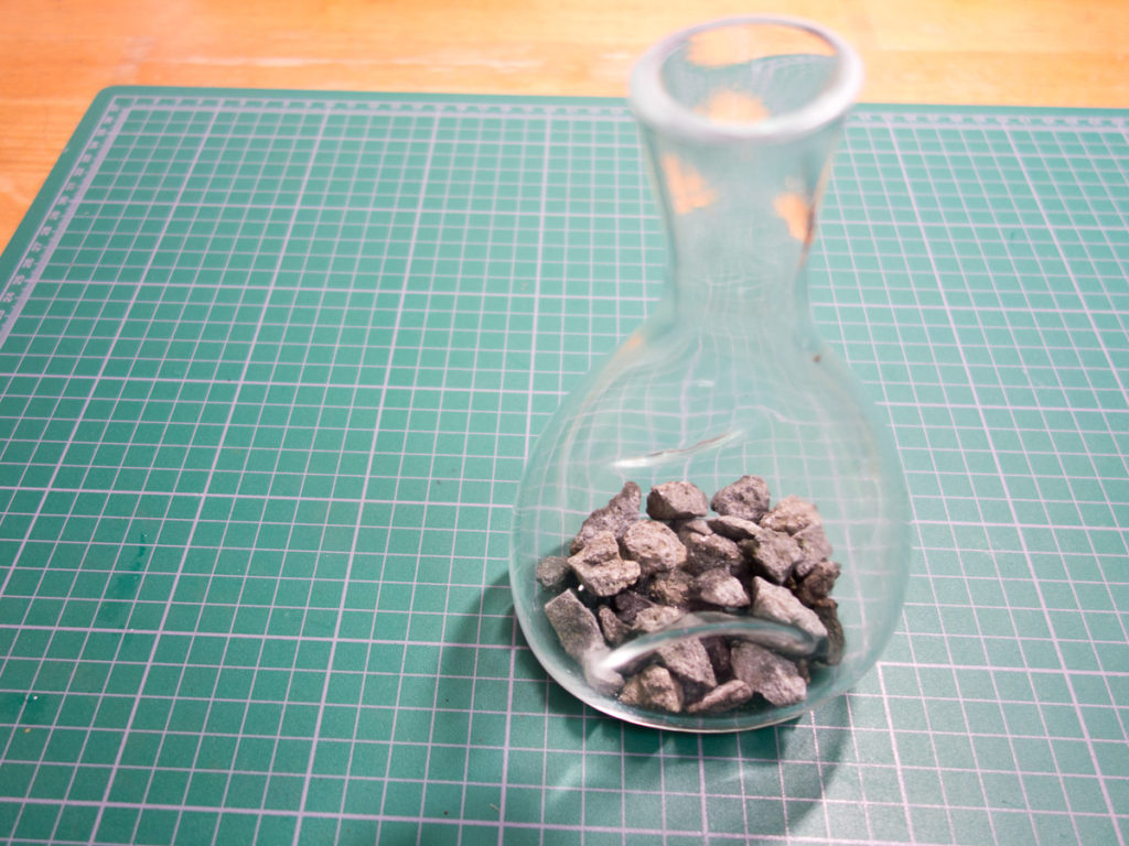 Vase with gravel