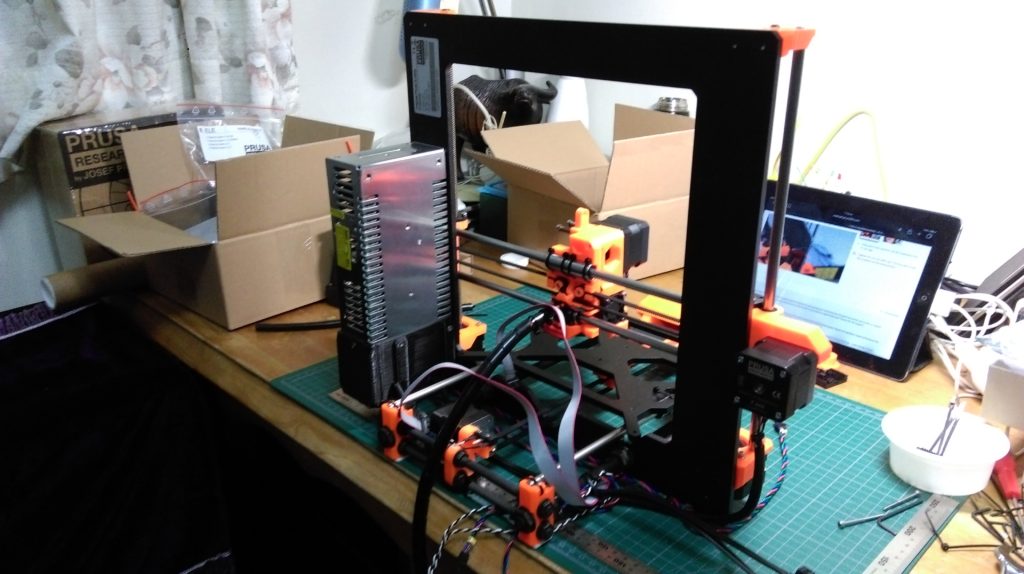 Prusa Mk2 3D Printer. Installing the power connections.